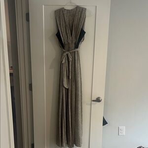 L'AGENCE Black and Cream Dress